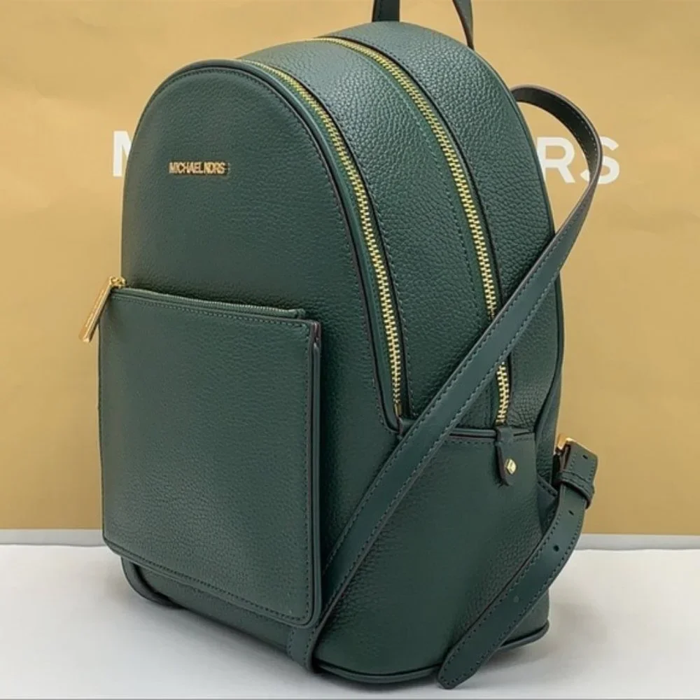 Michael Kors Adina Medium Backpack Leather Racing Green